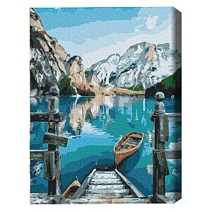 Tablou pe numere BrushMe Barcă lângă lac 30*40 сm (fără cutie) RBS29450FC