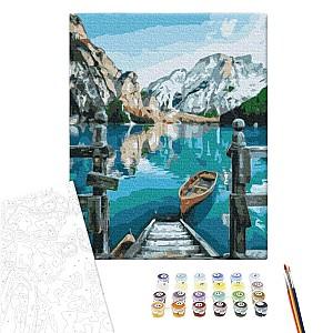 Tablou pe numere BrushMe Barcă lângă lac 30*40 сm (fără cutie) RBS29450FC