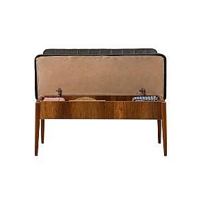 Set de masa si scaune Trendy Vina Nuc (Maro)/Antracit (Gri)