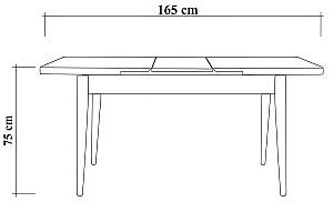 Set de masa si scaune Trendy Vina Nuc (Maro)/Antracit (Gri)