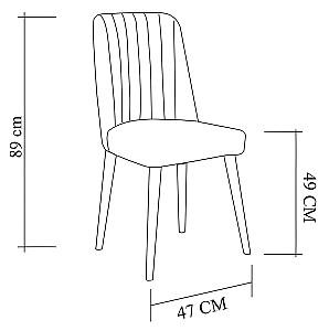 Set de masa si scaune Trendy Vina Nuc (Maro)/Antracit (Gri)