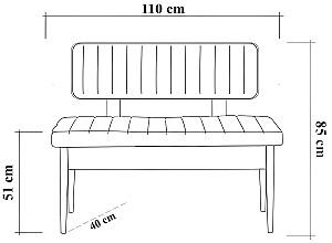 Set de masa si scaune Trendy Vina Nuc (Maro)/Antracit (Gri)