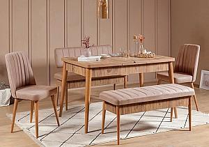 Set de masa si scaune Trendy Vina Pinul Atlantic (Maro)/Piatra