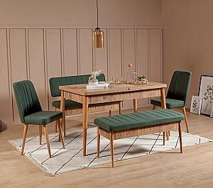 Set de masa si scaune Trendy Vina Pinul Atlantic (Maro)/Verde