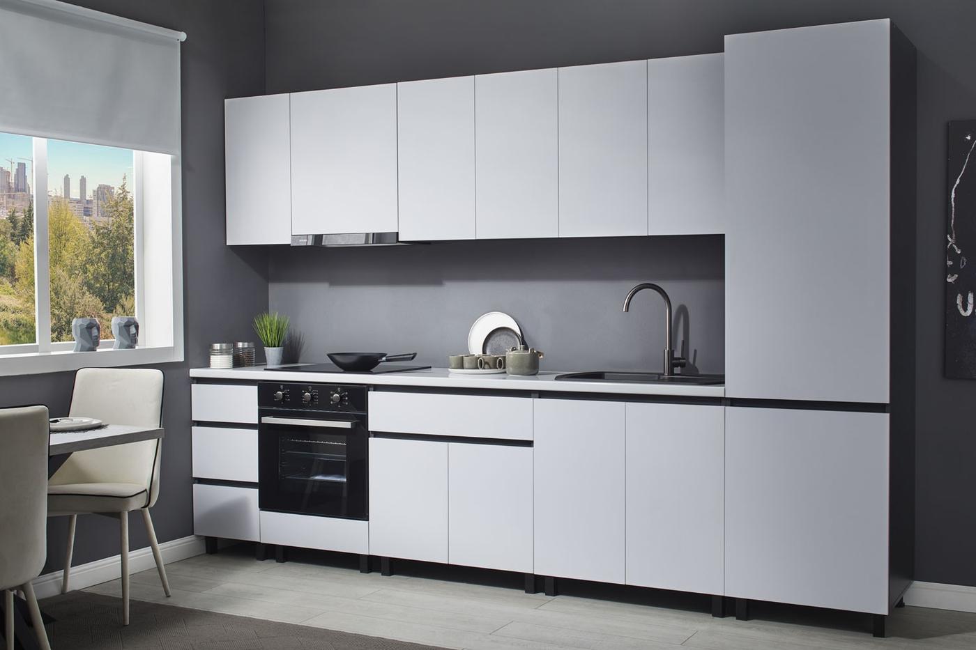 Set mobila bucatarie Ambianta Astra 3.2 m Alb