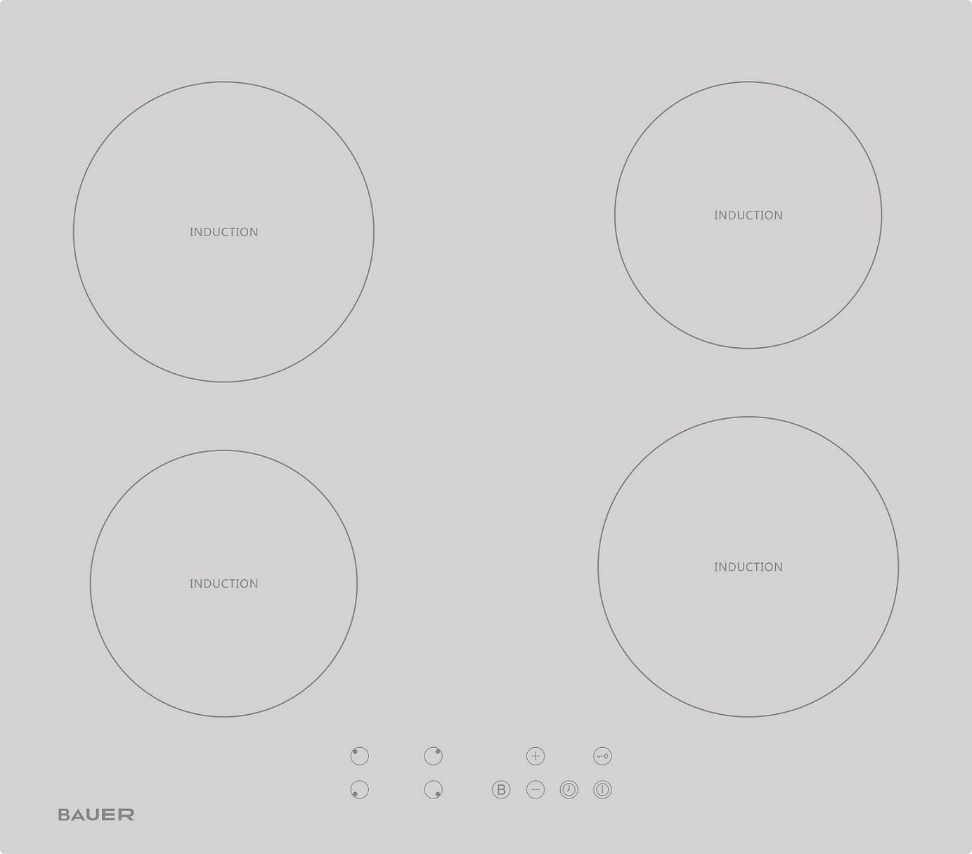 Plita incorporabila electrica Bauer PI 6040T-T1 (W)