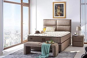 Saltea Trendy Cotton 200x200 Alb/Bej/Maro