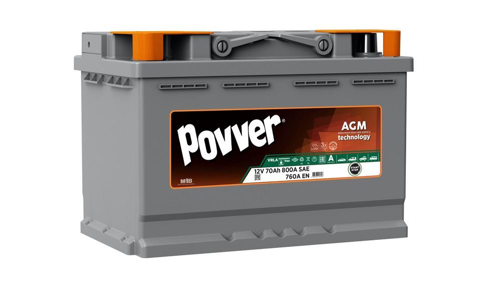 Acumulator auto POVVER 70Ah AGM (Mutlu) S3
