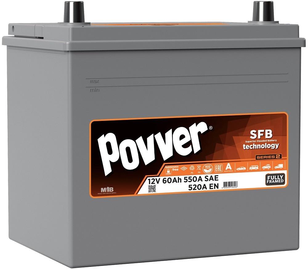 Acumulator auto POVVER 60Ah Jap+stinga (Mutlu) S2 550A