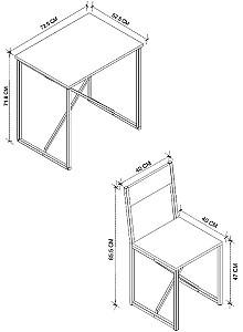 Set de masa si scaune Bofigo 34-03-02 Pine