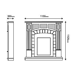 Semineu electric ArtFlame Amsterdam Wood & Gala Gold