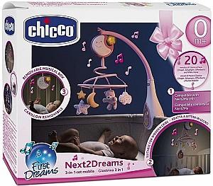 Carusel pentru patuc Chicco Next2Dream Pink