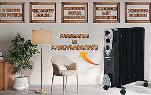 Calorifer electric cu ulei HAUSBERG HB-8913NG