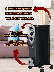 Calorifer electric cu ulei HAUSBERG HB-8907NG