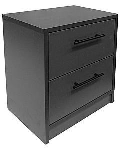 Set dormitor Alcantara Sidney 160x200 Gri Închis + Noptiere PAL Gri Închis + Saltea Salt Confort Clasic 160x200