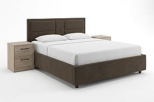 Set dormitor Alcantara Sidney 160x200 Maro + Noptiere PAL Stejar Sonoma + Saltea Salt Confort Clasic 160x200