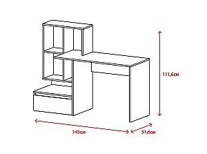 Masa de birou Yasen Paco PC2 stejar artisan/antracit