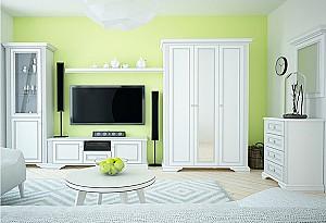 Raft de perete Yasen White 160 Pin Argintiu