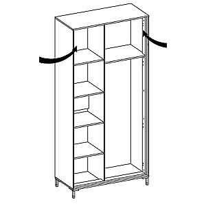 Dulap Fadome Parii PA01 2D Stejar Artisan