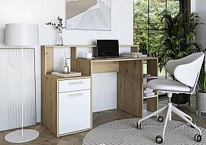 Masa de birou Yasen Jessy Stejar Artisan / Nimfea Alb