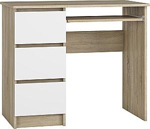 Masa de birou Yasen Cina Stejar Sonoma / Alb