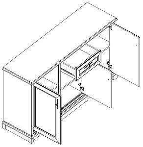 Comoda Yasen Sonata New 3D/1S Cașemir