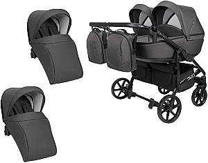 Carucior pentru gemeni Angelina Tvigo-Duo Dark Grey