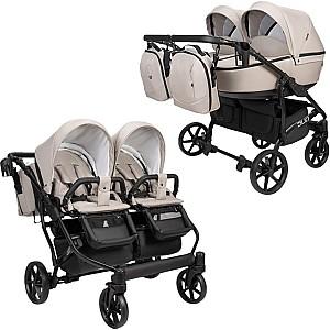 Carucior pentru gemeni Angelina Tvigo-Duo Dark Grey