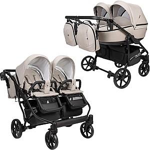 Carucior pentru gemeni Angelina Tvigo-Duo Beige