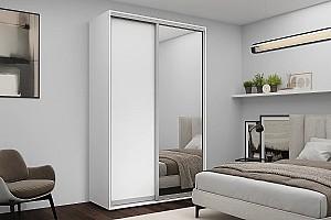 Dulap-cupe Nex Home 1xOglinda + 1xPAL Alb 180x60x220 cm