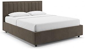 Set dormitor Alcantara Pulsar 160x200 Maro + Noptiere PAL Gri Închis + Saltea Salt Confort Clasic 160x200