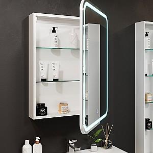 Dulap de baie Bayro Sonata LED touch 600x760 drept Alb