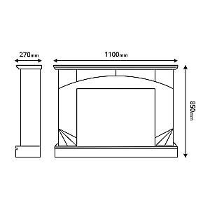 Semineu electric ArtFlame Madeira Nut & Mars