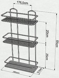 Raft pentru baie TEKNOTEL BK019 Black