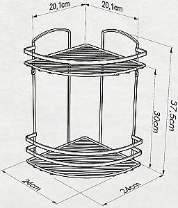 Raft pentru baie TEKNOTEL LM008 Chrome
