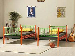 Pat copii MG-Plus Carme 90x200 Portocaliu / Verde