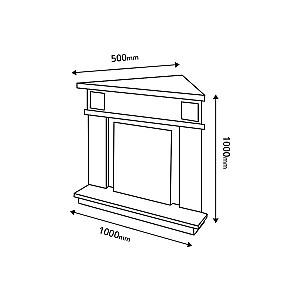 Semineu electric ArtFlame Marina colt Nut & Galileo Silver