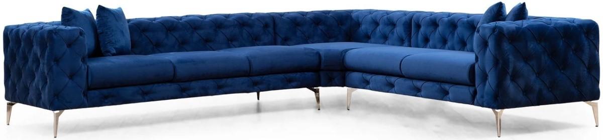 Canapea coltar Trendy Como Dreapta Bleumarin (Albastru)