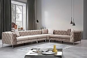 Canapea coltar Trendy Como Dreapta Bej