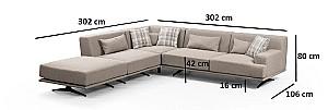 Canapea coltar Trendy Bentley Corner Bej