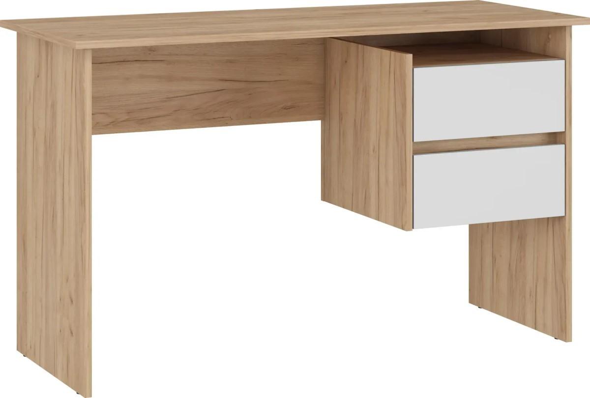 Masa de birou MG-Plus Ryan Stejar Craft Auriu / Alb