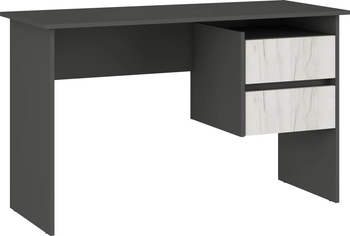 Masa de birou MG-Plus Ryan Gri Grafit / Stejar Craft Alb