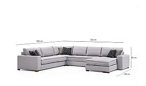 Canapea coltar Trendy Lena Gri deschis