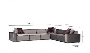 Canapea coltar Trendy Lego 2 (L1-O1-O1-C-O1-1R) Gri