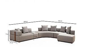 Canapea coltar Trendy Gondol 4 Gri