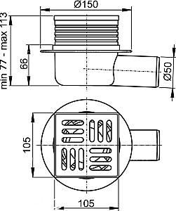 Rigola de dus Alcaplast APV26