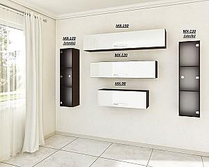 Raft de perete PS MX-120 (sticlă) mokko