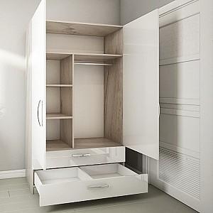 Dulap PS SX-100 (2 sert.) Mokka / Bianco-Bej