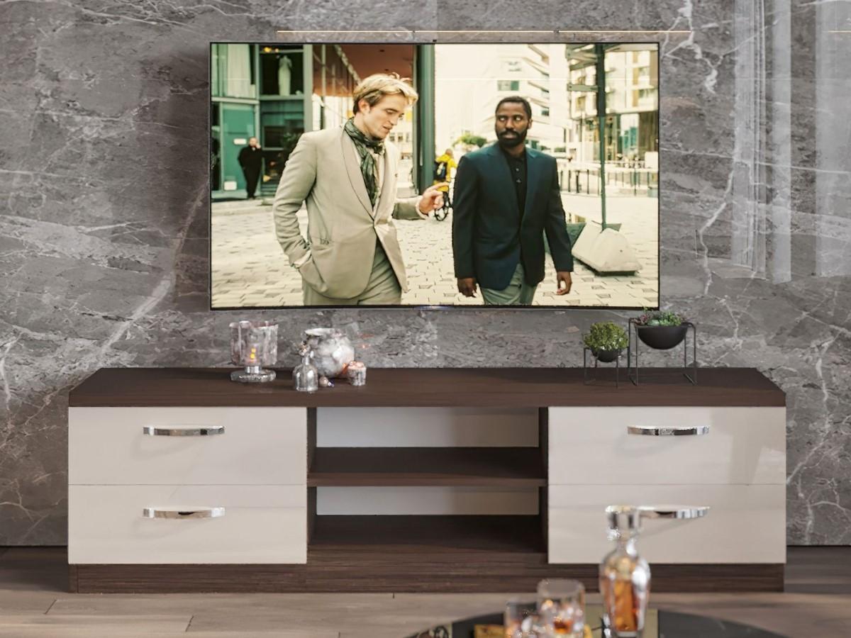 Tumba pentru televizor PS TVX-150 (1.5 m) Mokka / Bianco-Bej