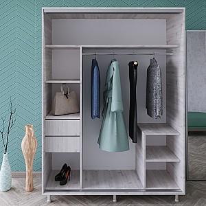 Dulap-cupe PS DX-160 (1 foto City) Mokka